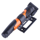 Portable Folding Bicycle Air Pump Inflator for Presta Schrader Valve Orange