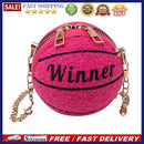 Casual Spherical Shoulder Top-handle Bag Female PU Plush Messenger Chain Clutch