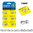 6 Pairs Bicycle Chain Link Connector MTB Road Bike Quick Master Links (9S)