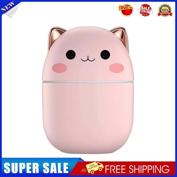250ml Air Humidifier Cute Aroma Diffuser with Night Light Cool Mist (Pink)