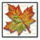 Cross Stitch Kit 14CT Stamp DIY Leaves Ecological Cotton Needlework (J194)