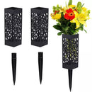 Black Outdoor Lawn Cemetery Flower Basket Garden Flower Holder Vase