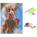 5D DIY Round Drill Diamond Painting Moon Goddess Cross Stitch Embroidery(B