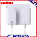 Wall Mounted Mobile Phone Charging Bracket Control Organizer Box Rack with Hooks