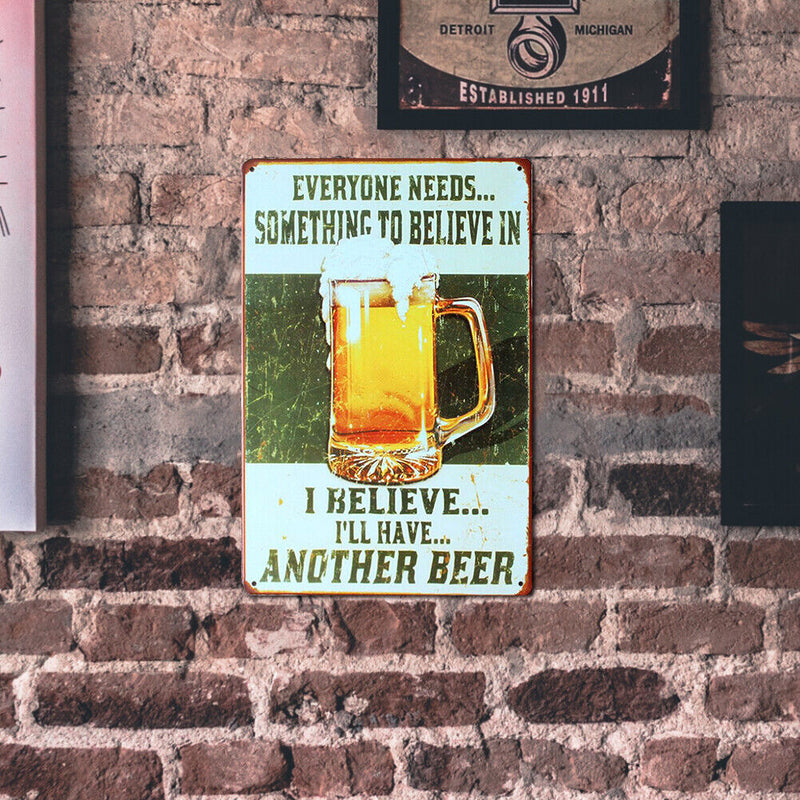 Retro Bubbling Beer Metal Plate Painting for Bar Pub Tin Plaques Wall Sign