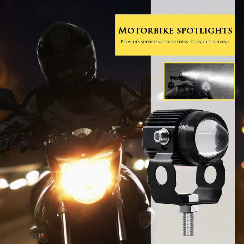 Adjustable 60W Bifocal Motorbike LED Headlight Motorcycle Spotlight (2pcs)