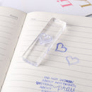 Acrylic Stamp Block Clear Stamping Tool Set with Grid Line Craft (2x7cm) Newly