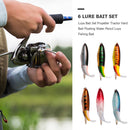 6pcs Popper Fishing Lure Wobbler Topwater Hard Bait Propeller Swimbait Fishing