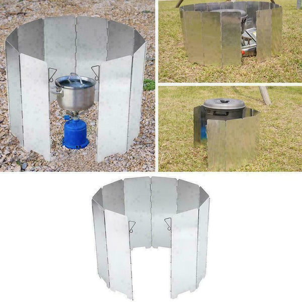 Fold Camping Cooker Gas Stove Wind Screen Supply Foldable D0L8 R6N0