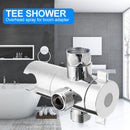 3-Way Shower Head Diverter Mounted Valve Fixer Bracket Shower Tea Adapter Switch