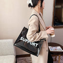 Women Transparent Handbag Pouch Composite Bags Stylish Large Tote Underarm Bag