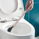 Wall Mounted Toilet Brush with Holder Long Handle Bathroom Cleaner (White) Newly