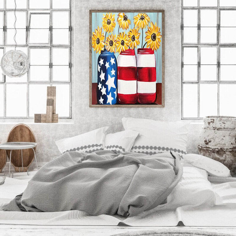 40x50cm Bottle of Flower Frameless Picture Oil Paint By Numbers Painted Picture