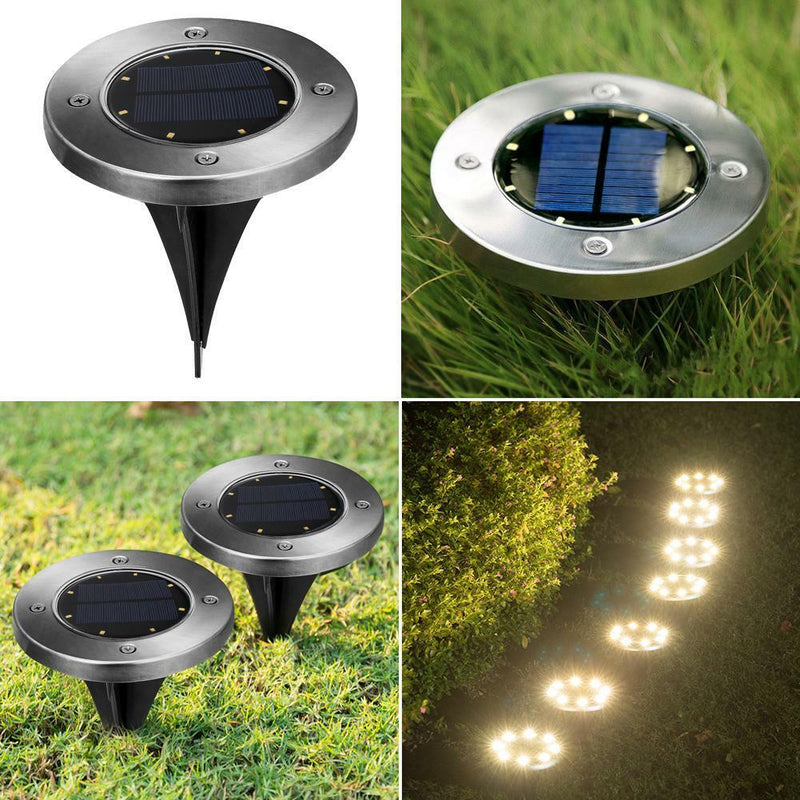 LED Solar Power Ground Lights Floor Decking Outdoor Garden Yard Lawn Path Lamp