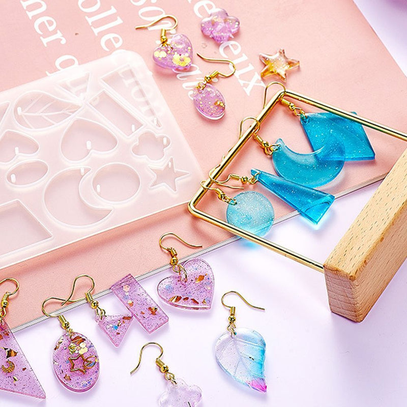 DIY Crafts Crystal Jewelry Making Tools Irregular Silicone Mold Earring Mould