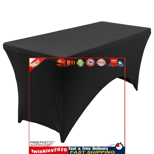 Rectangular Fitted Polyester Tablecloths High Stretch Table Cover (4FT) Newly
