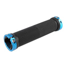1pair Cycling Skid-Proof Grips Anti-Skid Plastic Bicycle Handlebar (Blue) Newly