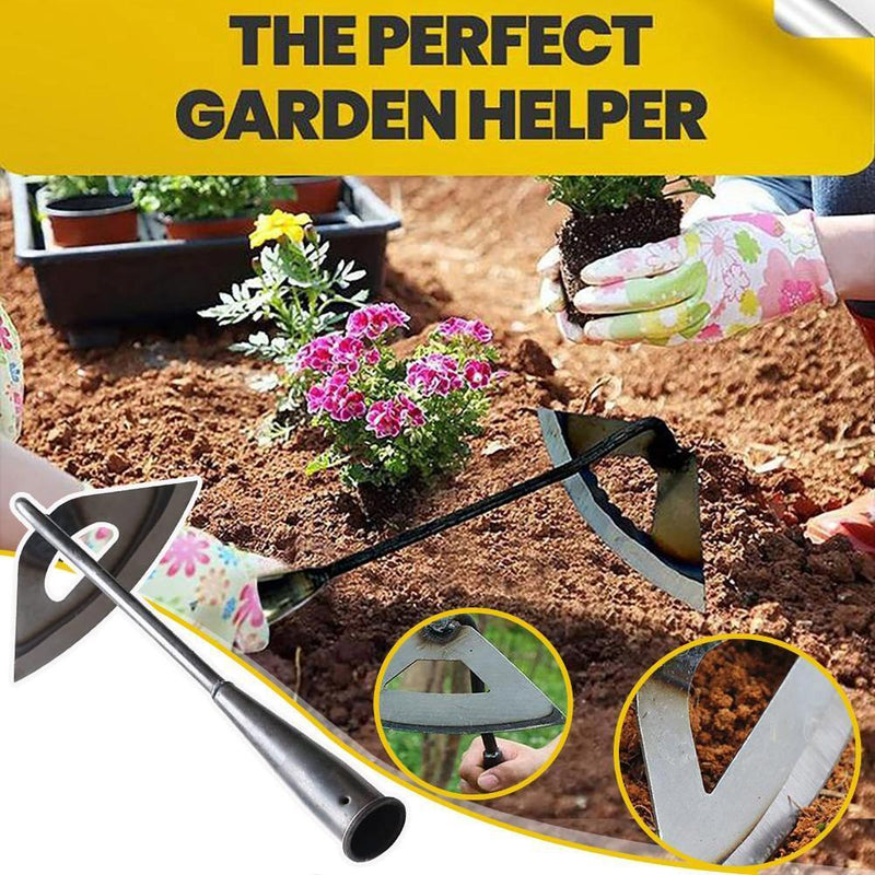 2x Hand Hoe-Lightweight Hand-held Hardened Hollow Hoe Garden Edger Weeder