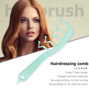 Z Shape Hair Slit Comb Curly Bangs Styling Puff Hair Brush Beauty (Green)