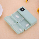 7 Grids Weekly Pill Box Magnet Lid Tablet Storage Box Pill Splitter (Green)
