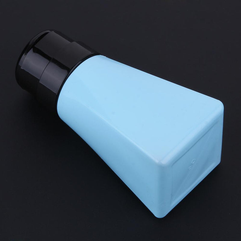 Cone-Shape 220ml Refillable Bottles Nail Pump Liquid Container(Light Blue)