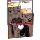 Wood Tealight Candle Holder, Set of 2 Combined Heart Decorative Candle Stands