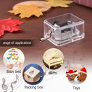 Metal Hand Crank Music Box Movement DIY Mechanical Box Craft Gifts (Clear) Newly