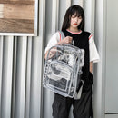 Fashion Student Preppy Style Transparent Knapsack Casual Large Capacity Backpack