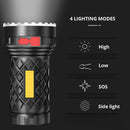 7COB+LED 400LM Portable Flashlight USB Rechargeable Camping Hiking Torch Newly