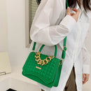 Women Simple Fashion PU Leather Handbag Female Chain Autumn Travel Handbags