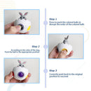 Antistress Rainbow Ball Puzzles with Bunny Head Montessori Kids Toys Giffts