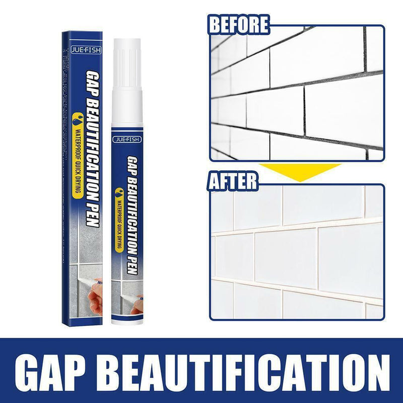 Jue-Fish White Tile Paint Marker: Waterproof Tile Grout Seale