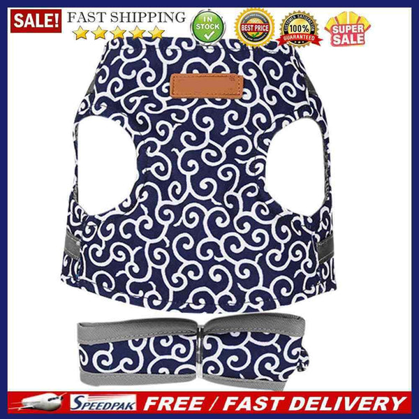 Japanese Style Pet Harness Vest Collar Outdoor Walking Leash Set for Small Do