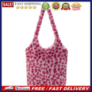 Female Fluffy Fashion Flower Pattern Shoulder Bag Large Phone Crossbody Bag