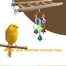 Funny Colorful Swing Standing Bell Small Parrot Bird Cage Hanging Jewelry Bel