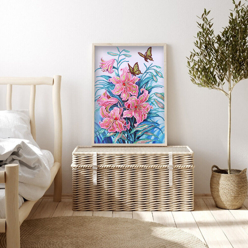 DIY Part Special Shape Diamond Painting Kit 5D lily Drawing Newly
