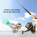 Twin Spiral Bells Outdoor Carp Fishing Rod Tip Bite Alarms Bell (Copper)