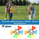 #A 12pcs Plastic Badminton Balls Lightweight Badminton Shuttlecock Outdoor Suppl