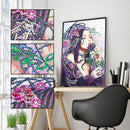 5D DIY Special Shaped Diamond Painting Girl Cross Stitch Kit Home Bedroom D