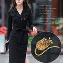 Rhinestone Mouse Brooch Retro Badge Backpack Jacket Decor Ornament Gift (A)