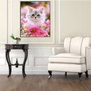 Cat 5D Diamond DIY Kit (Home) Painting Decor Crafts Wall Hanging Rhinestone Diamond