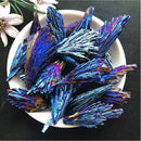 Healing Jet Stone Mineral Specimen Titanium Crystals Cluster Black Tourmaline