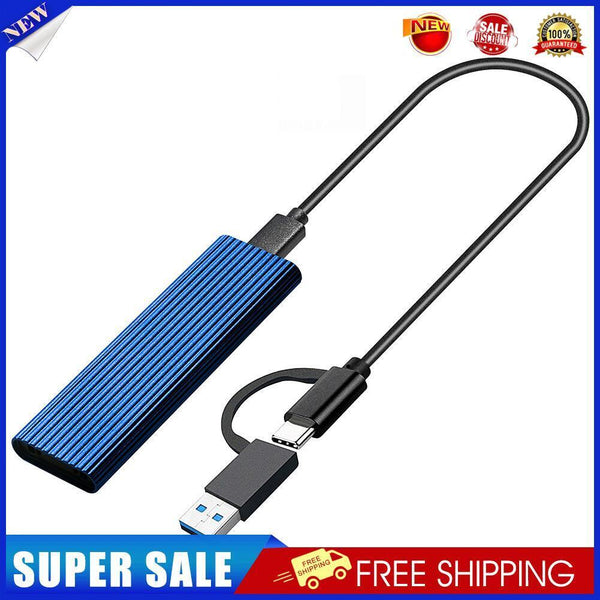 M.2 SSD to USB 3.1 Enclosure M.2 NVME PCIE/NGFF SATA NVME Adapter (Blue)