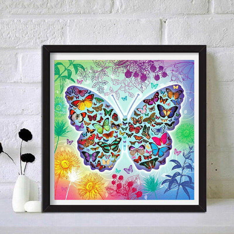 5D DIY Full Drill Diamond Painting Butterfly Embroidery Mosaic Kit Bedroom Decor