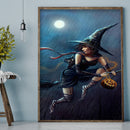 5D DIY Diamond Painting Witch Full Drill Rhinestone Mosaic Art Picture for Home