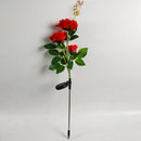 IP65 Waterproof Solar Powered 3 LED Rose Light Garden Ground Lamp (Red) Newly