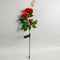 IP65 Waterproof Solar Powered 3 LED Rose Light Garden Ground Lamp (Red) Newly