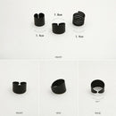 Fashion Gothic Jewelry Above Knuckle Ring Set Punk Black Stack Plain Band Midi