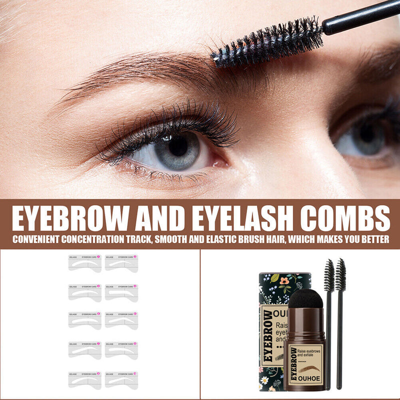 Waterproof EyeBrow Powder Stamp Brow Stencils Shaping Kit (Blonde) Newly