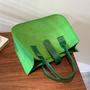 Women Fashion Felt PU Leather Shoulder Bag Lady All-match Phone Small Tote Bag